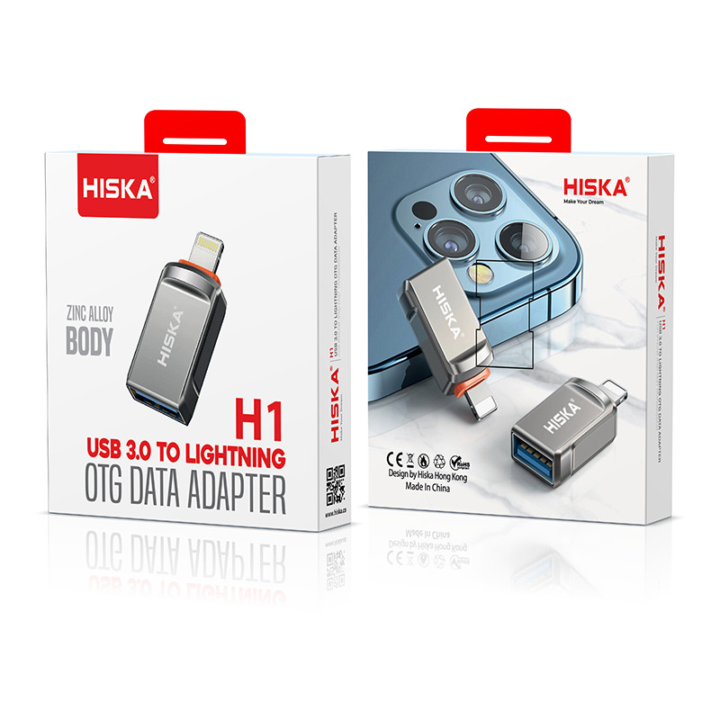 مبدل USB 3.0 OTG به لایتنینگ هیسکا مدل H1