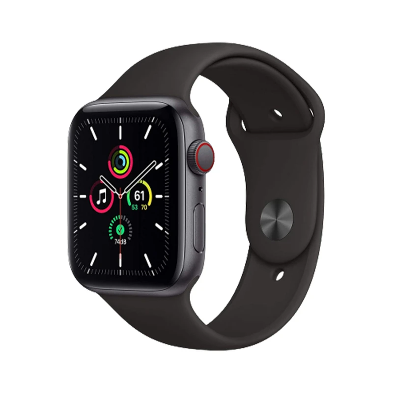 ساعت استوک هوشمند اپل واچ سری SE مدل 44mm Aluminum Case with Sport silicone Band